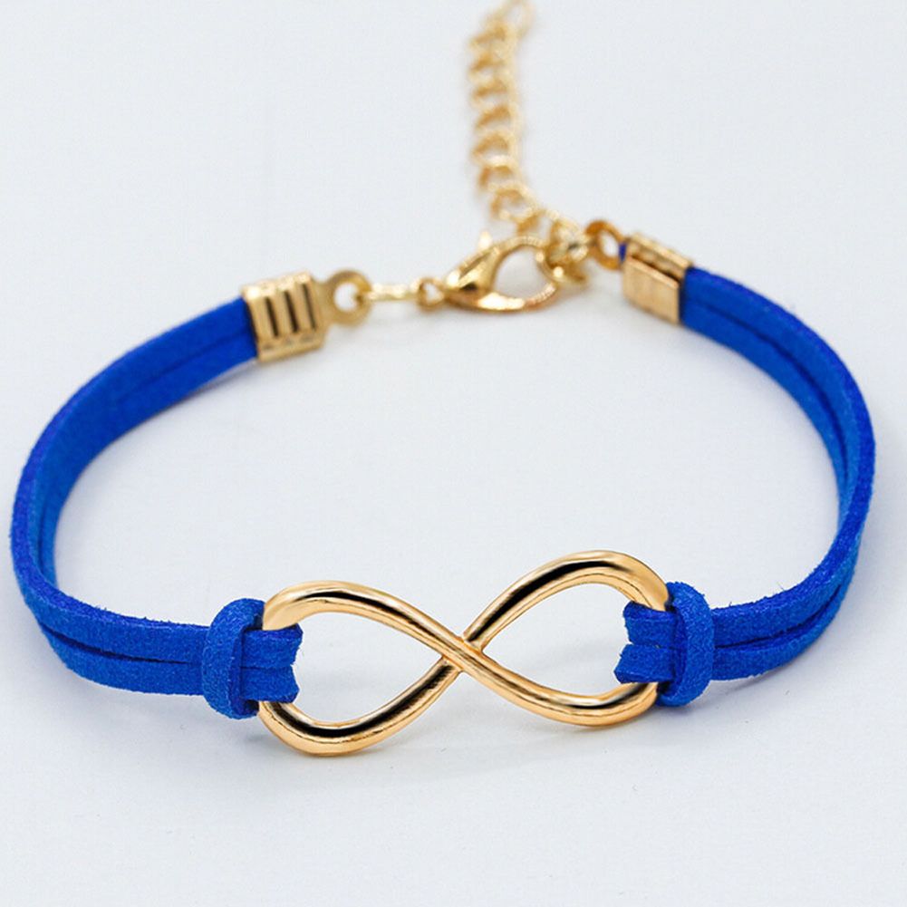 Women Fashion Faux Leather Twist Gold Plated Bracelet Bangle Charm Cuff Jewelry