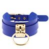 Night Club Men Women O Ring Pendant Collar Faux Leather Choker Punk Neckle