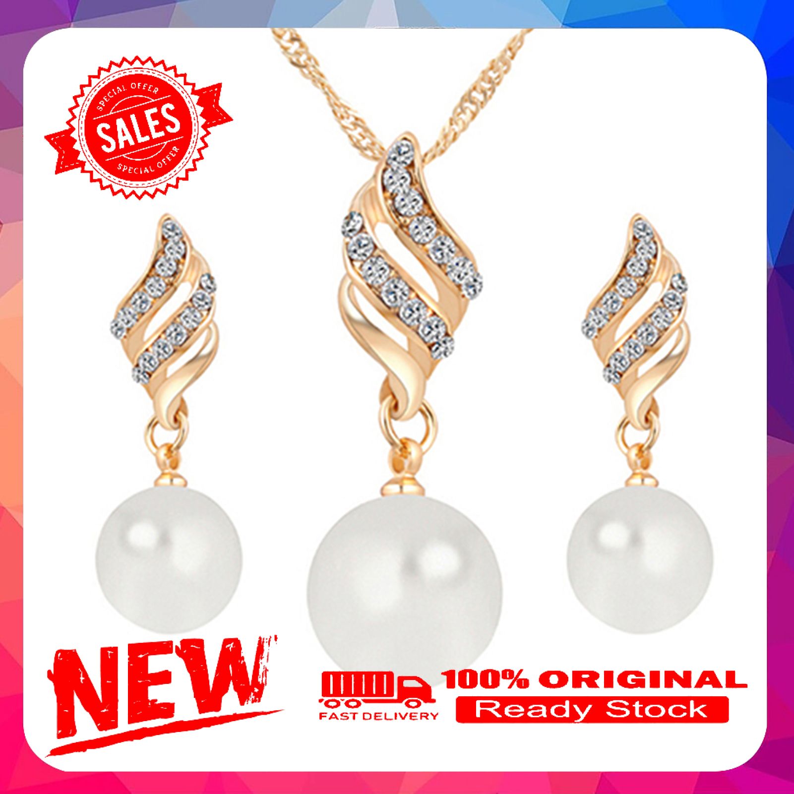Earrings Faux Pearls Durable Alloy High Quality Elegant Color Earring Set for Travel