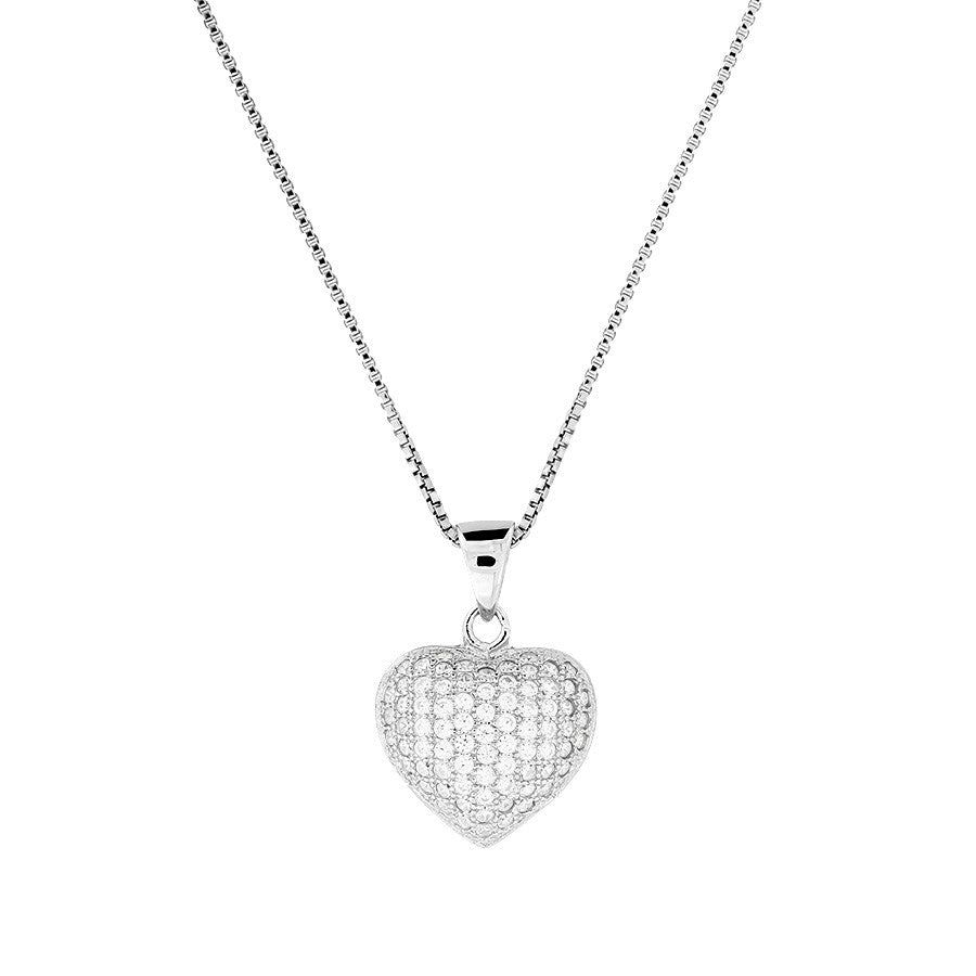 Natural Heart Shape Zircon Pendant Necklace
