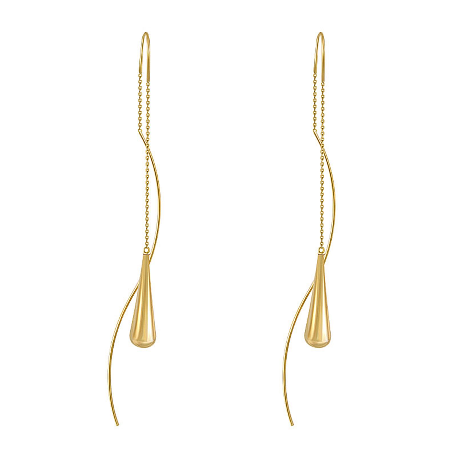 Drop Earrings Geometry Pendant Long Korean Style Dangle Earrings