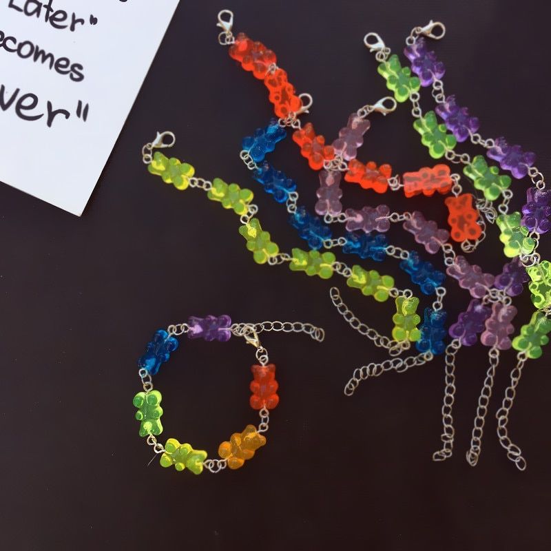 Cute bracelet Transparent Resin Cartoon Animal Bracelet for Women Girl