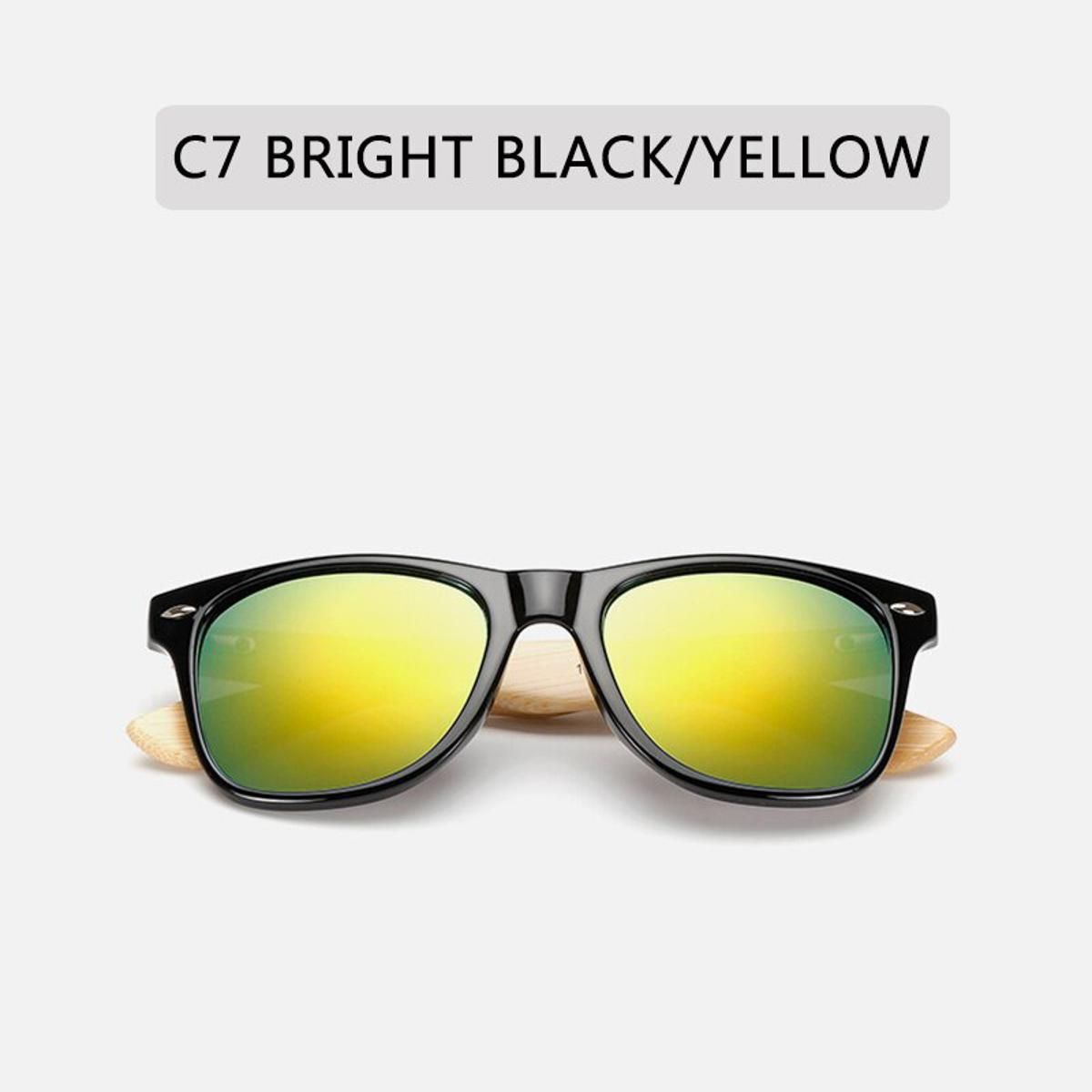 C7ZXRCYYL Classic Rivet Polarized Sunglasses Men Women Brand Designer Square Frame Vintage Wooden Leg Sun Glasses UV400