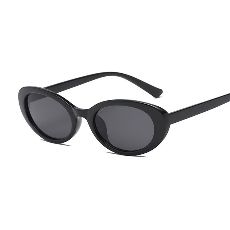 BlackGraySmall Oval Sunglasses For Women Vintage Glasses Brand Designer Cat Eye Sun Glasses Female Retro Eyewear Oculos De Sol