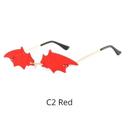 C2 RedRalferty Batwing Sunglasses Gothic Vintage Halloween Nightclub Party Glasses 2020 Unique Cool Bat Shaped Shades lunette de sol