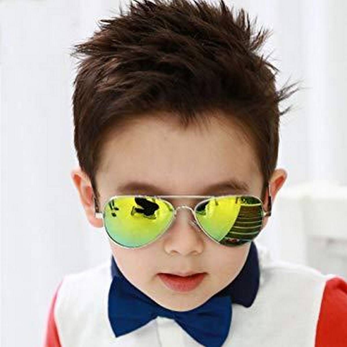 Luxury brand designer retro Pailot sunglasses Children