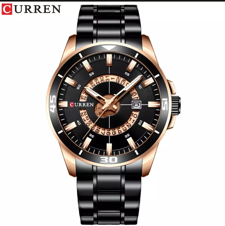 CURREN 8359 Stainless Steel Men's Watch Fashion Design Quartz Wristwatch with Date Clock Male Hombre Watch Men