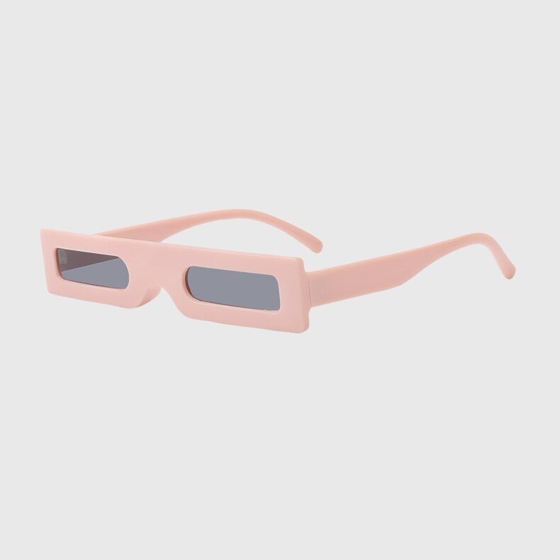 C5-Pink-GrayROYAL GIRL Small Rectangle Sunglasses Women Men 2020 Retro Square Black White Pink Frame Sun Glasses for Women UV400 ss270