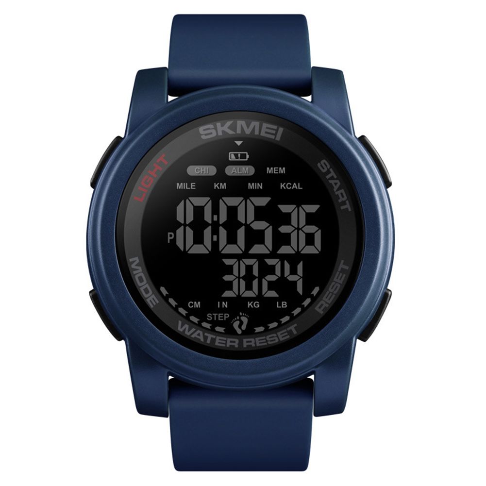 SKMEI Sport Pedometer Waterproof Round Luminous Electronic Digital Wrist Watch