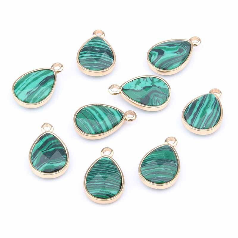 Natural Stone Water Drop Shape Pendant Rose Quartzz/Tiger Eyes Pendant DIY for Necklace Accessories or Jewelry Making