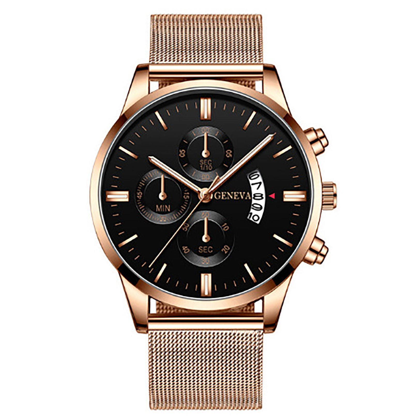 Watch Unique Calendar Design Waterproof Unisex Men Fashionable Watch For Casual