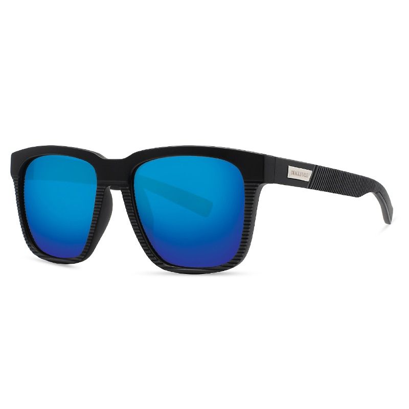 JULI Square Oversized Polarized Sunglasses for Big Heads Men Retro Vintage XXL Super big SunGlasses UV Protection MJ8023-C3 blue-XXL