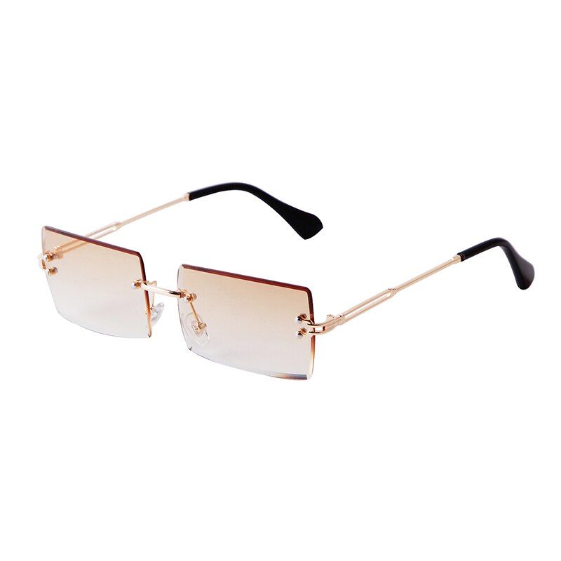 C3Trendy Rectangle Rimless Sunglasses Women 2020 Brand Design Metal Frame 90s Ocean Lens Frameless Sun Glasses Shades Female S298