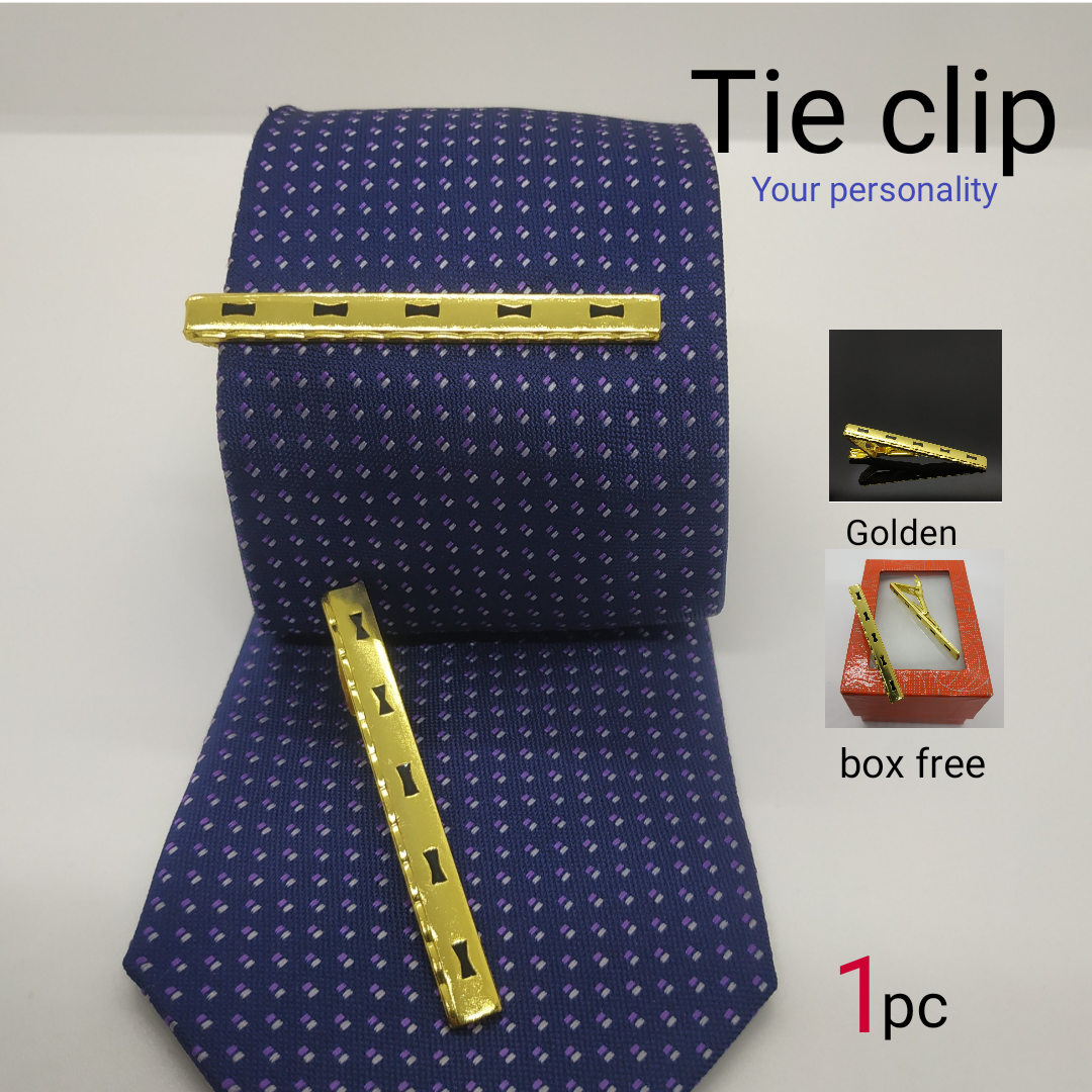 Golden color metal tie clip for man, tie clip for man