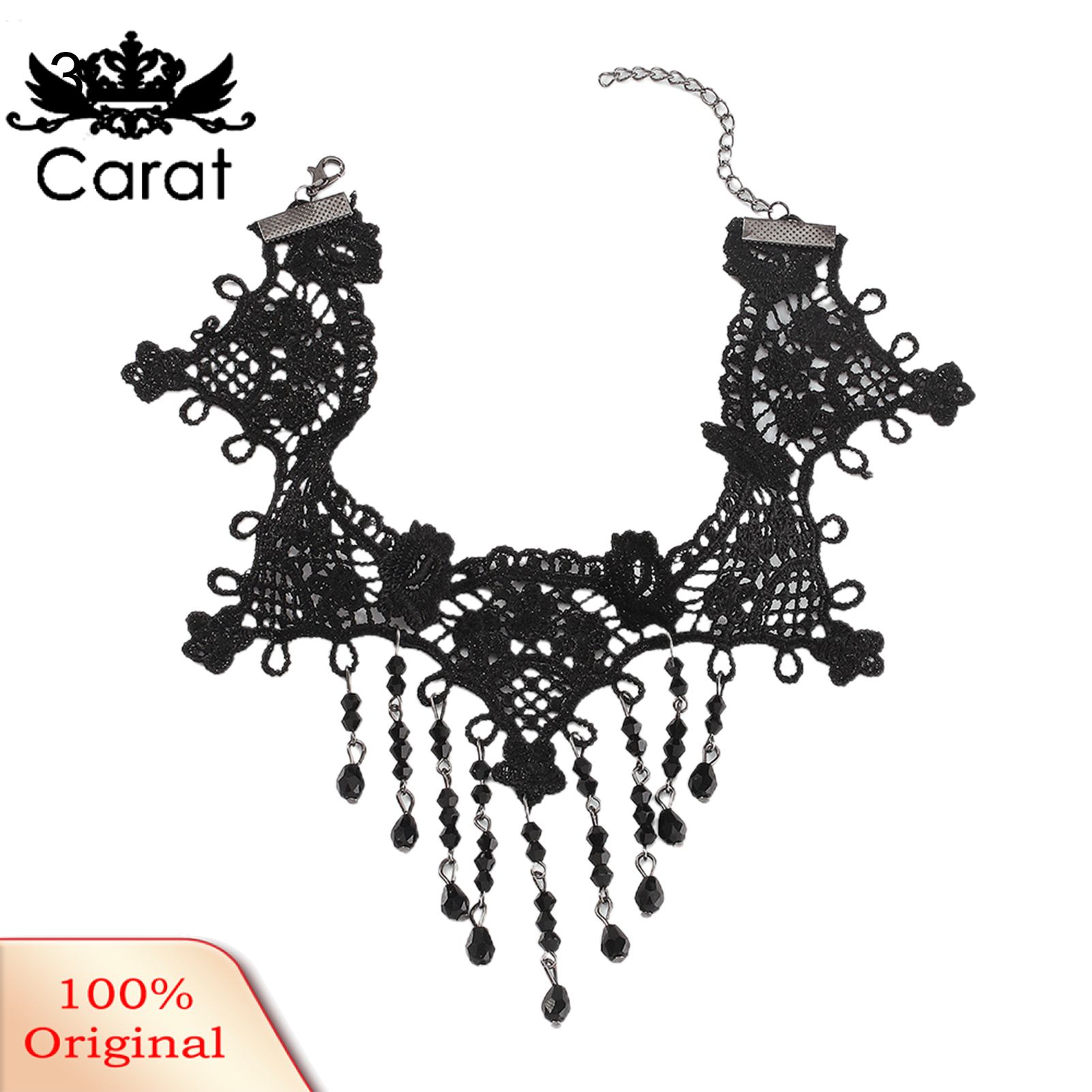 Necklace Vintage Exquisite Rhinestone Halloween Collar Statement Necklace for Women