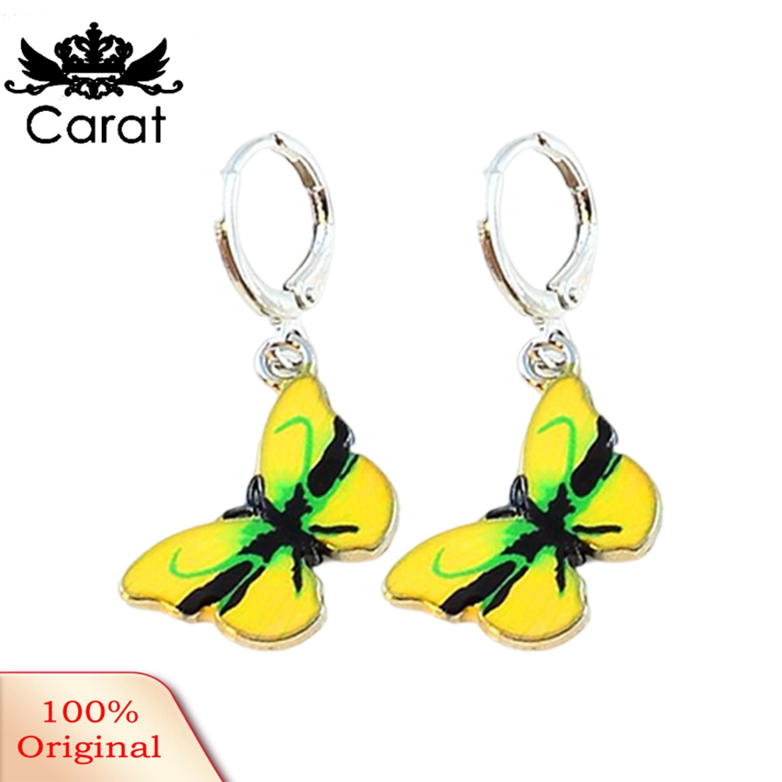 Carat Hanging Earrings Friendly to Skin Refreshing Butterflies Shape Dangle Earrings