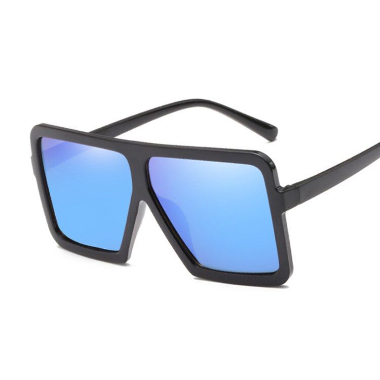 BlackBlueVintage Sunglasses Women Brand Designer Oversized Sun Glasses Shades Large Black Lens Glasses UV400 Fashion Eyewear
