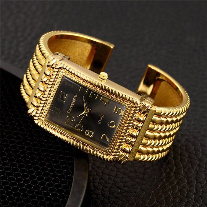 Gold Watch Women Fashion Bracelet Watch Square Dial Stainless Steel Strap Ladies Casual Quartz Clock zegarek damski