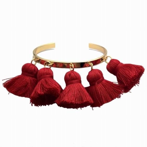 4 Colors Bohemia Tassel Charm Bracelets For Women Fashion Gold Color Cuff Bangles Bracelets Wrap Manchette Jewelry UKMOC