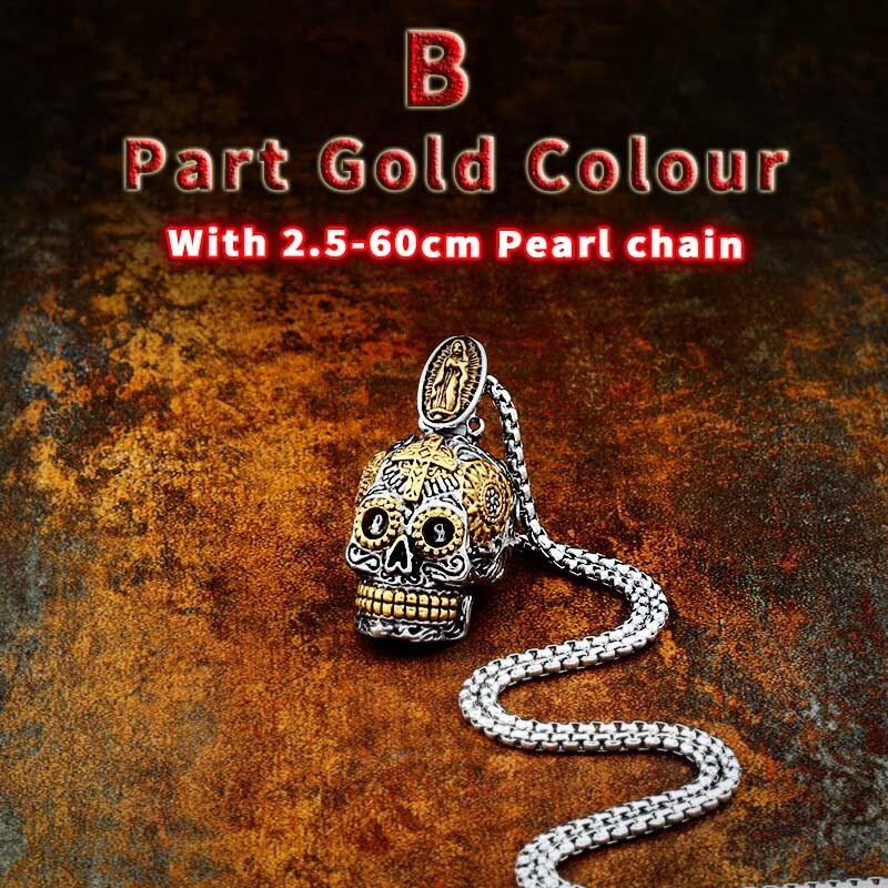 steel soldier drop shipping hip hop skull man necklace 316l steel pendant punk skull men jewelry necklace accessories