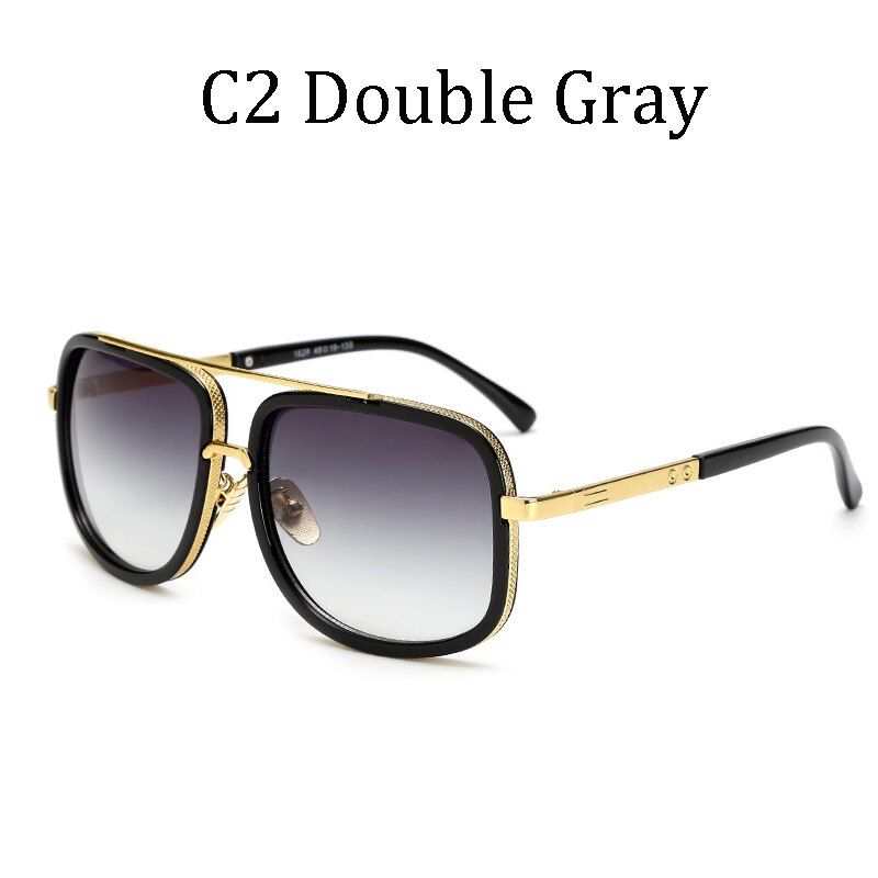 1828 C2HOT Fashion Brand designer sunglasses men Vintage women sun glasses Retro Square male Female Large frame