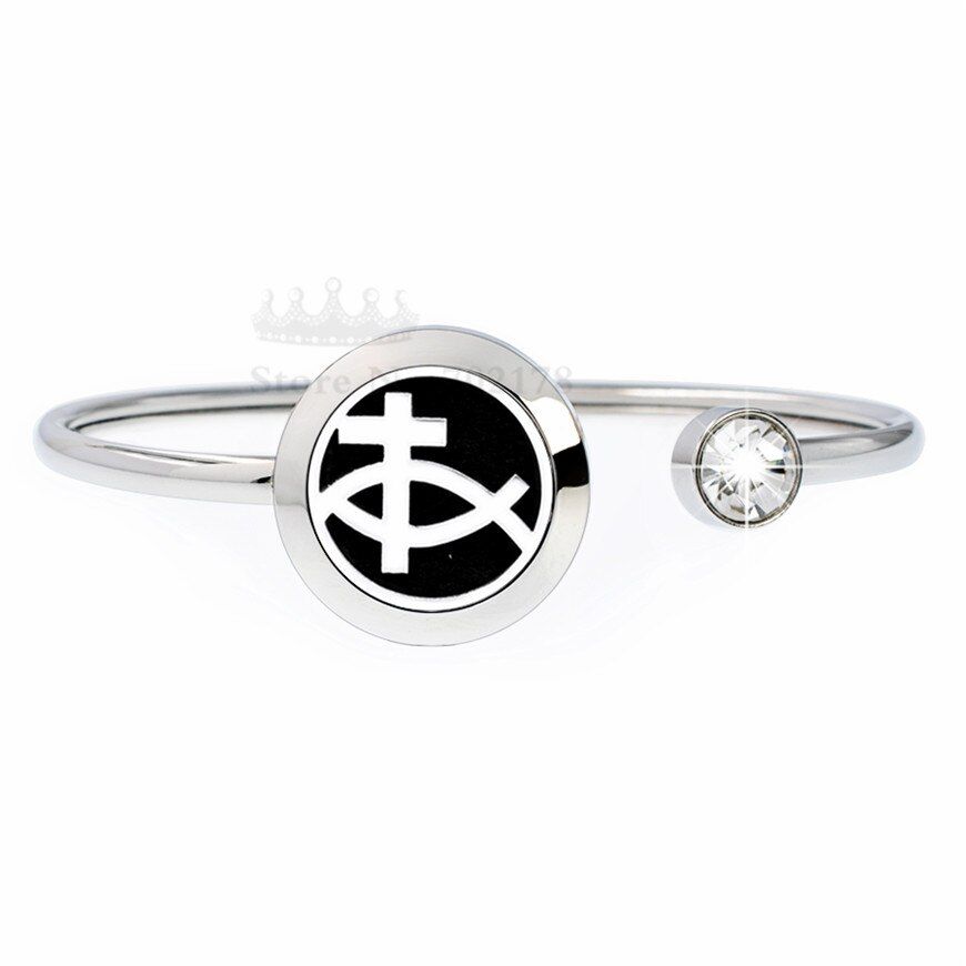 20mm Can Wiggle Up and Down Aroma Locket 316L Stainless Steel Bangle Essential Oils Diffuser Locket Bracelet (Dropship)