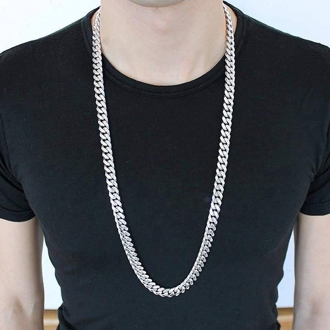 White Plated Necklace for Men