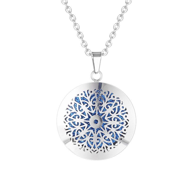 New Simple Aromatherapy Essential Oil Diffuser Locket Perfume Necklace For Woman 316L Stainless Steel Locket with Felt Pads