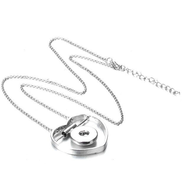 New Crystal Flower Choker Necklace Snap Jewelry for Women 18mm Snap Buttons Pendant Statement Necklace for Women Jewelry
