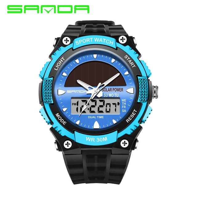 Special new Sanda solar watches for women casual sports watches waterproof wristwatches for men digital quartz watches