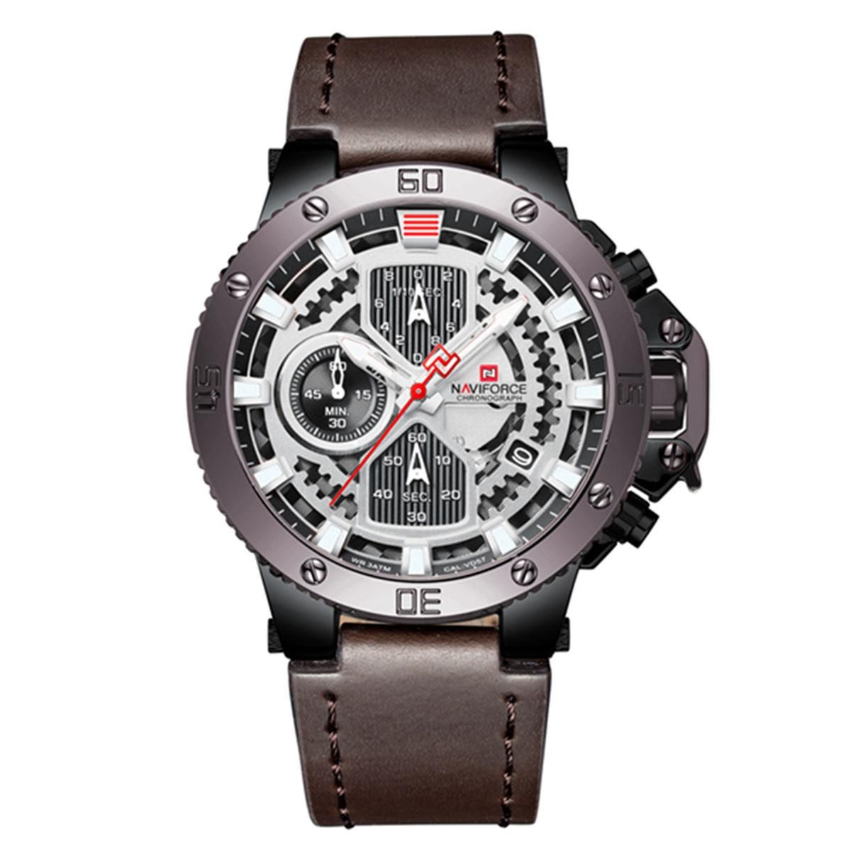 NAVIFORCE NF9159 PU Leather Chronograph Watch For Men