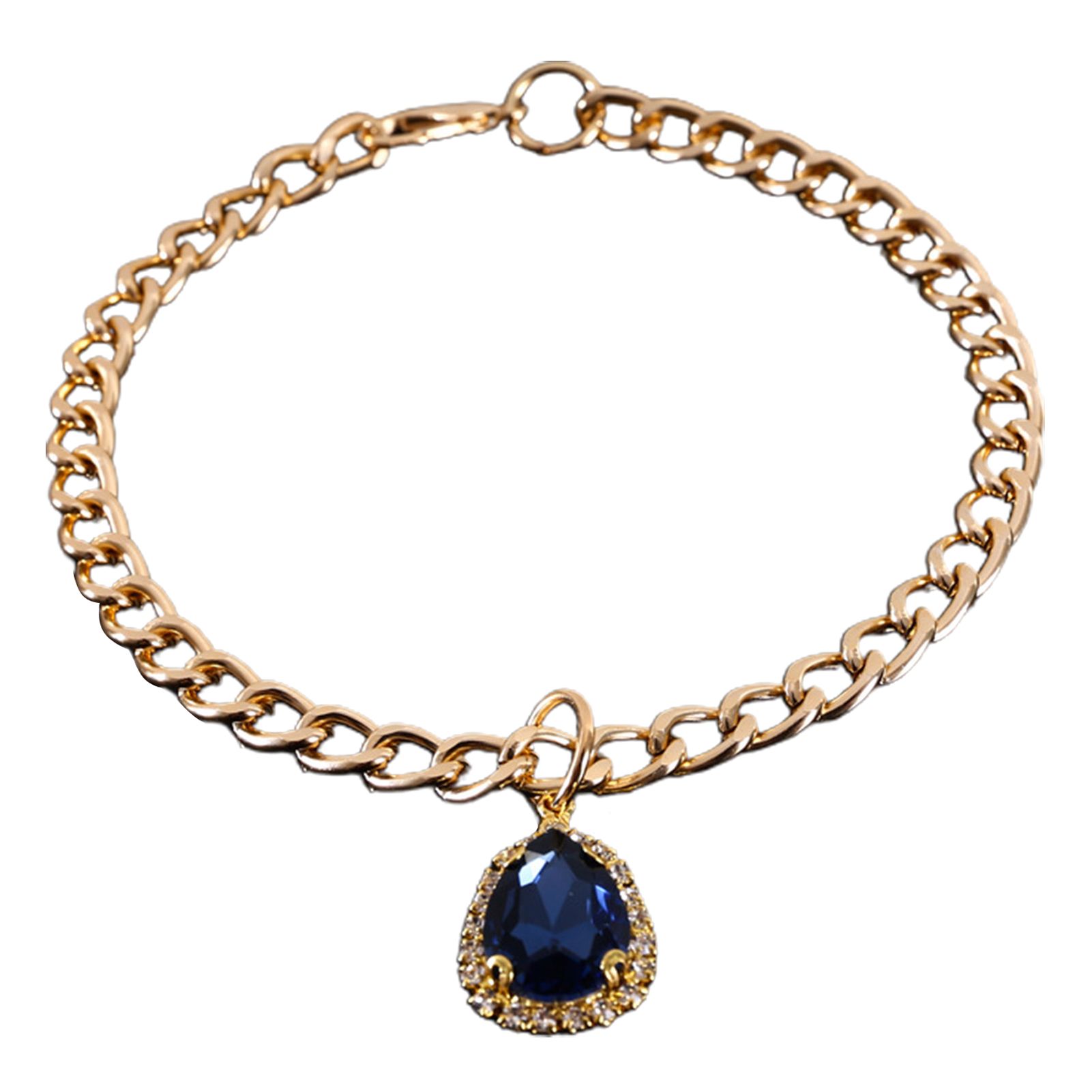 Pet Necklace Sparkling Anti-fade Dog Cat Necklace with Shiny Pendant