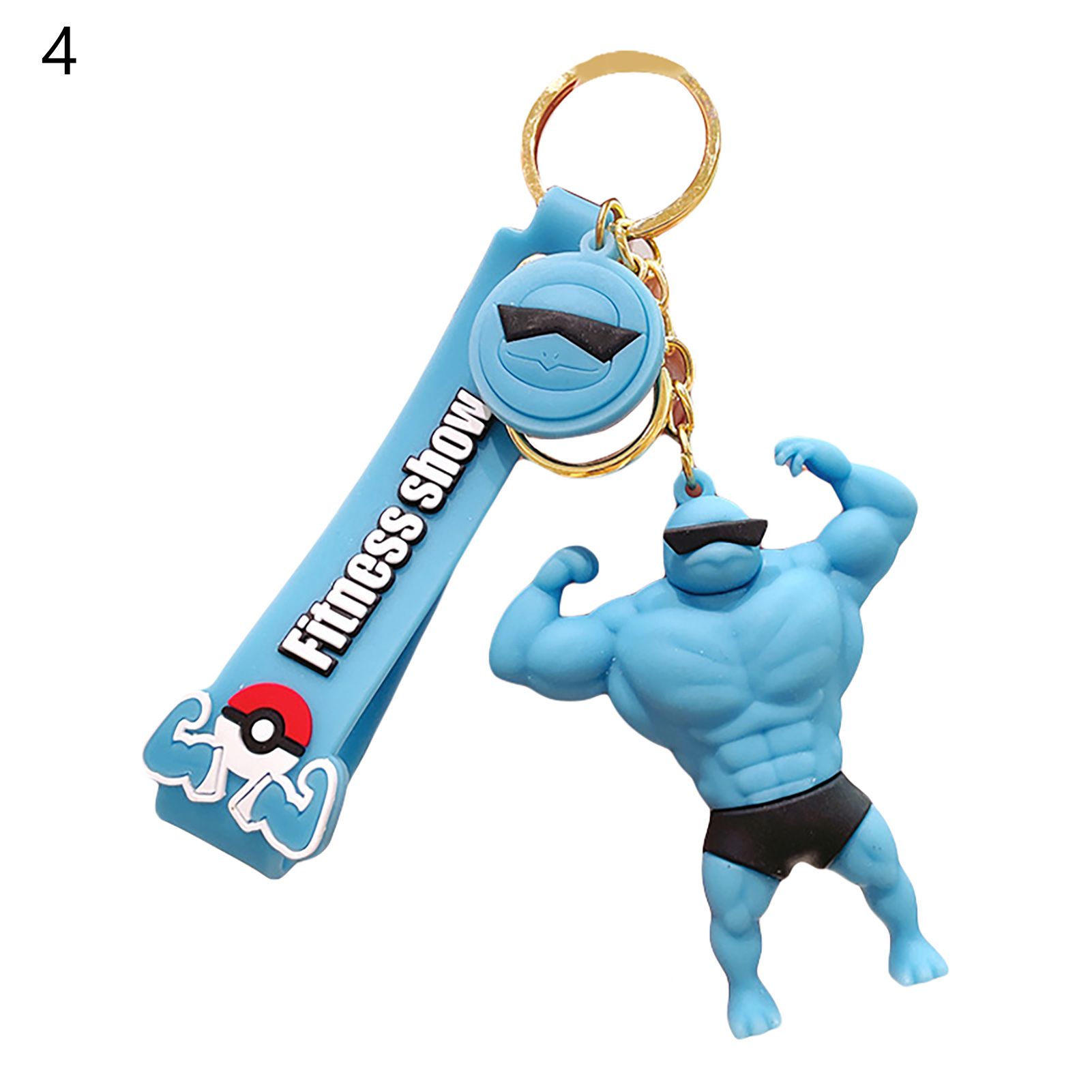 Phone Pendant Wear-resistant Fitness Muscle Man Key Ring Trinket