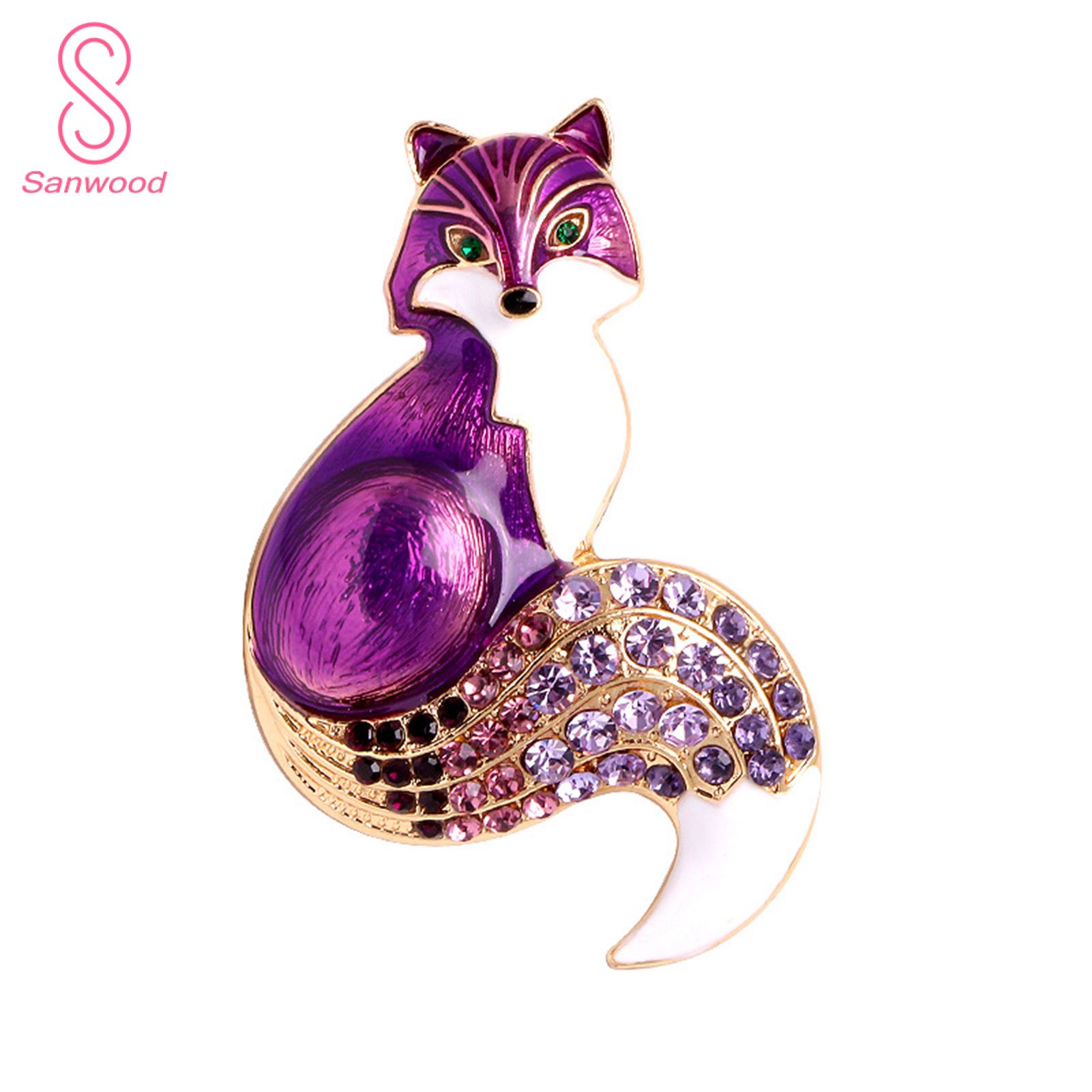 Brooch Colored Rhinestone Cartoon Long Lasting Lapel Brooch
