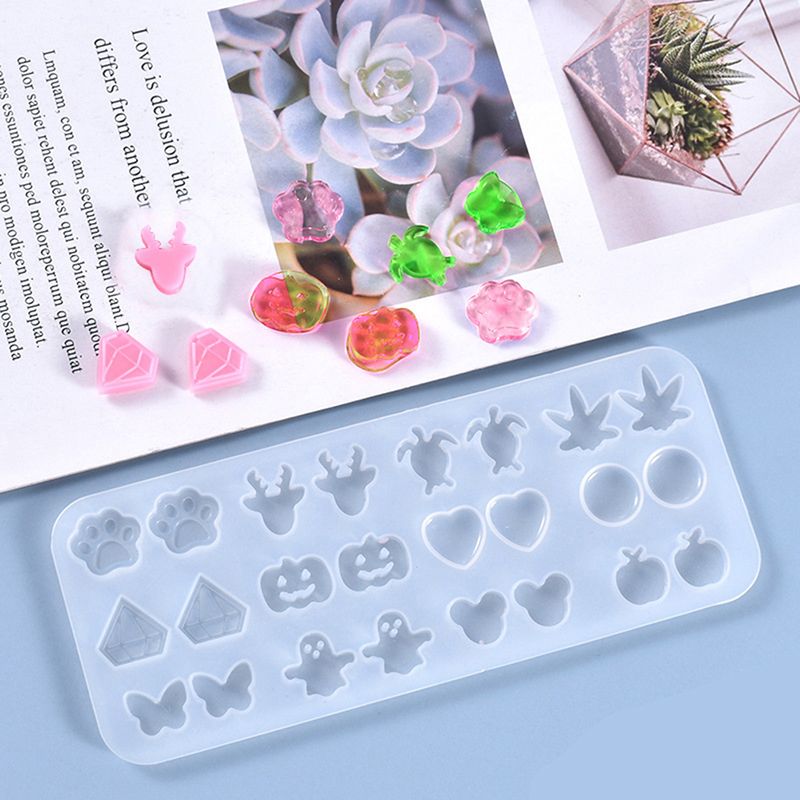 FashionApple Epoxy Resin Jewelry Molds Silicone Pendant Mold for Earring Pendant Studs Making