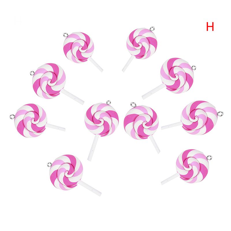 10PCS Soft Lollipops Charms Pendants DIY Decoration Necklace
