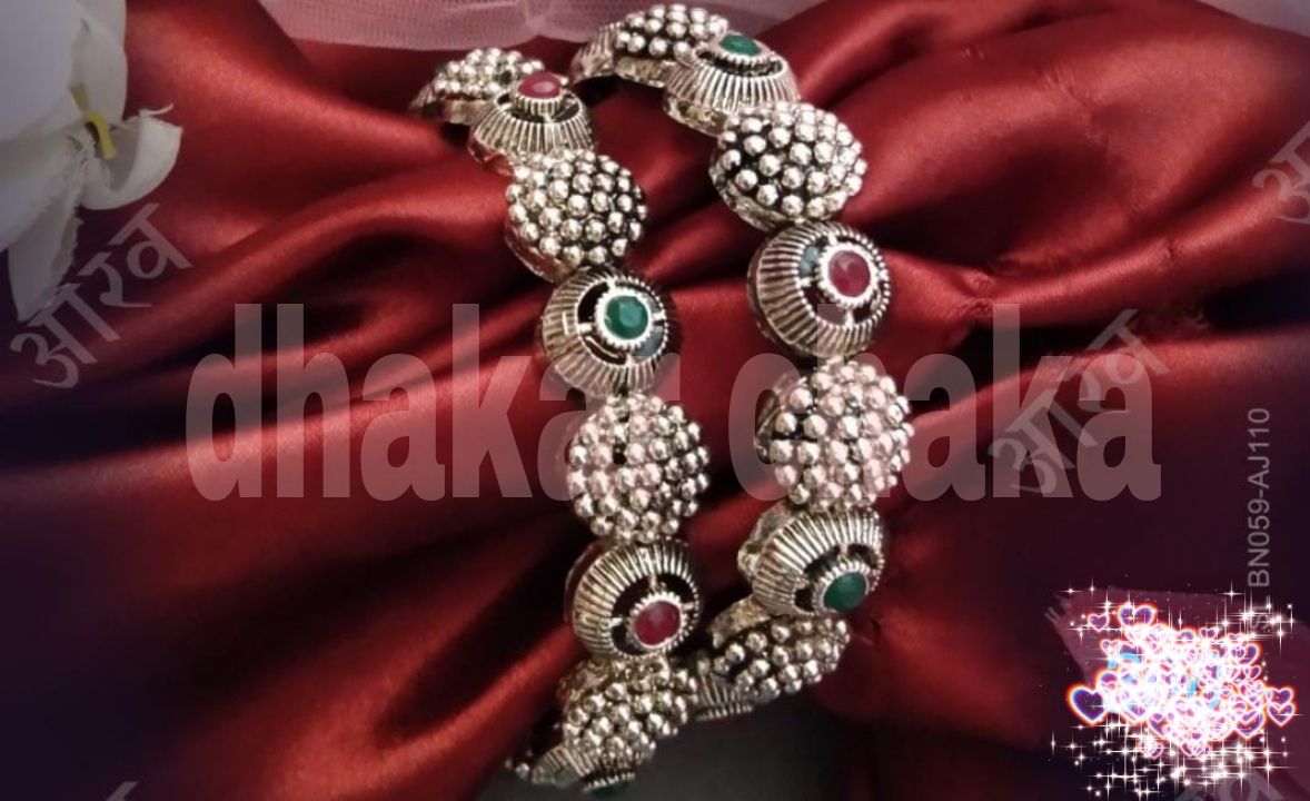 Indian Elegant German Silver Bangles For Women