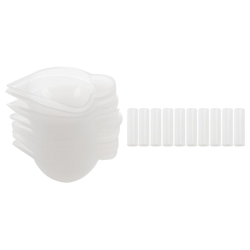 20 Pcs Silicone Mold: 10 Pcs Assorted Shapes Silicone Pendant & 10 Pcs Silicone Mold Cup Dispenser