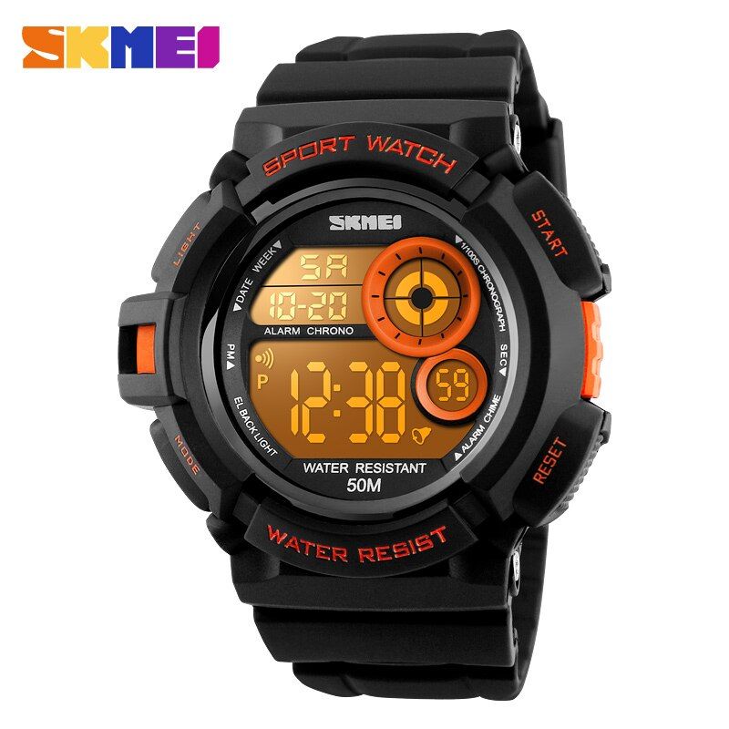 SKMEI Outdoor Sport Watch Men Simple Colourful LED Display Watches Waterproof Shock Resistant Digital Watch reloj