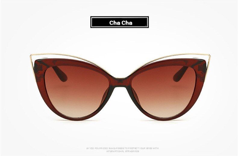 Cha Cha as pictureYOOSKE Cat Eye Sunglasses Women Fashion Katie Holmes Sun Glasses for Womens Elegant Curve Design Cat ear Eyeglasses Shades