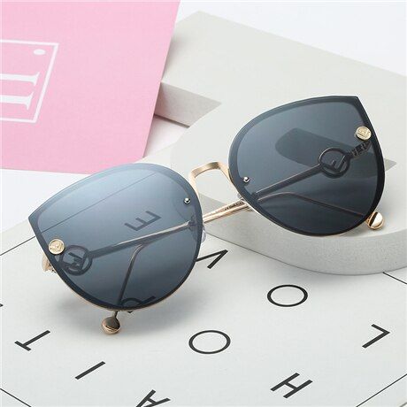 GrayNew Vintage Sunglasses Fashion Simplicity Round Sunglasses Bee Sun Glasses Gafas Oculos Feminino Sunglasses Women 2019