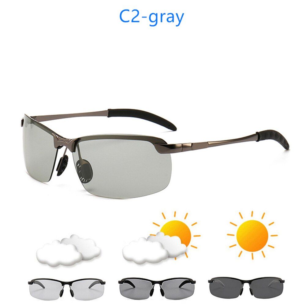 C2Fashion Color Changing Polarized Sunglasses Men Anti UV Sunglasses Women Day and Night Glasses