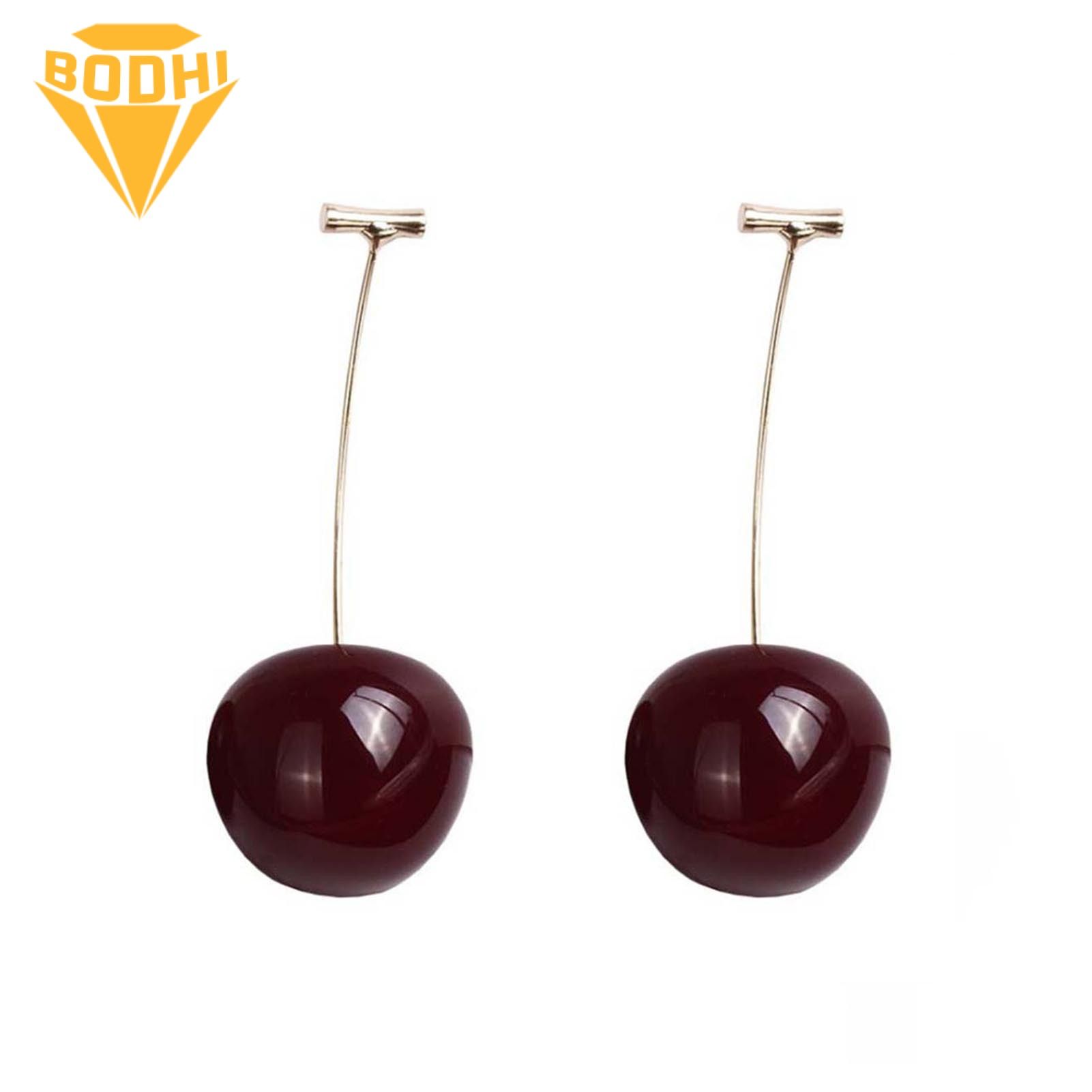 Earrings Sweet Cherry Shape Alloy Exquisite Jacket Ear Dangle for Dating