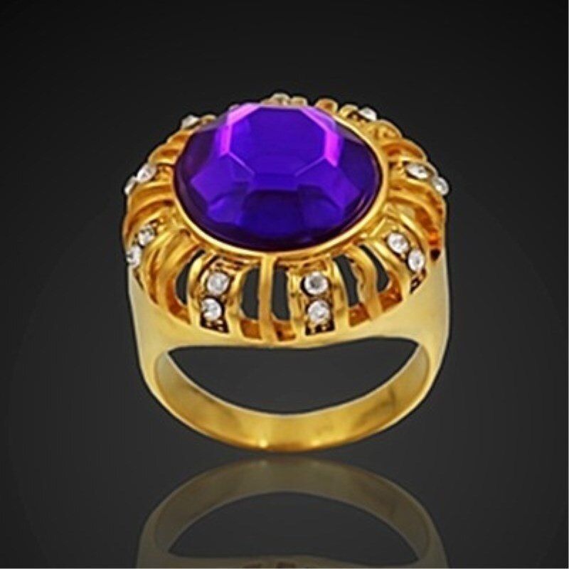 1PC Hot Stainless Steel Women Rose Flower Engagement Rings Girls Rose Golden Ring Size 6 7 8 9