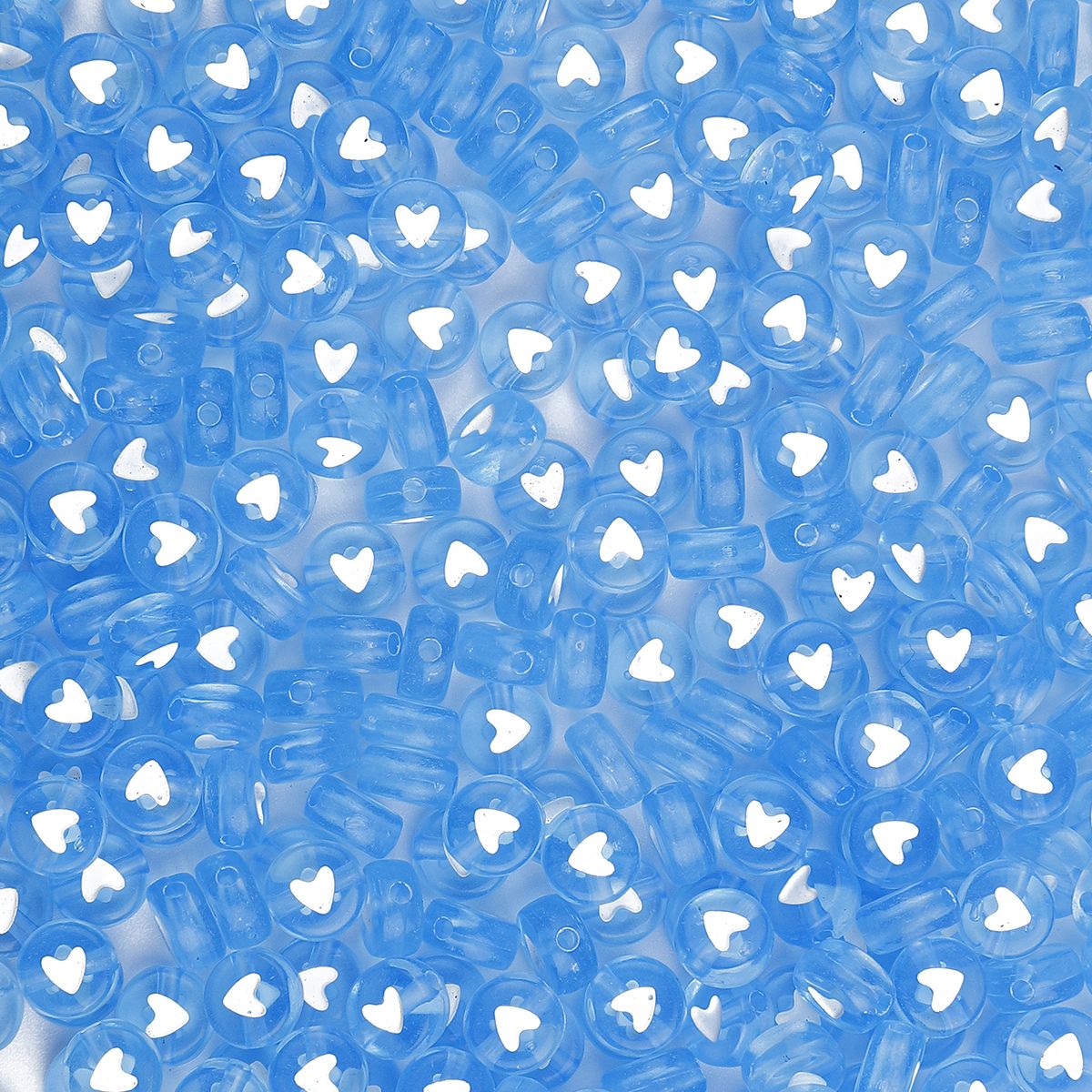 100pcs 7x4mm Heart-Shaped Acrylic Beads For Jewelry Making