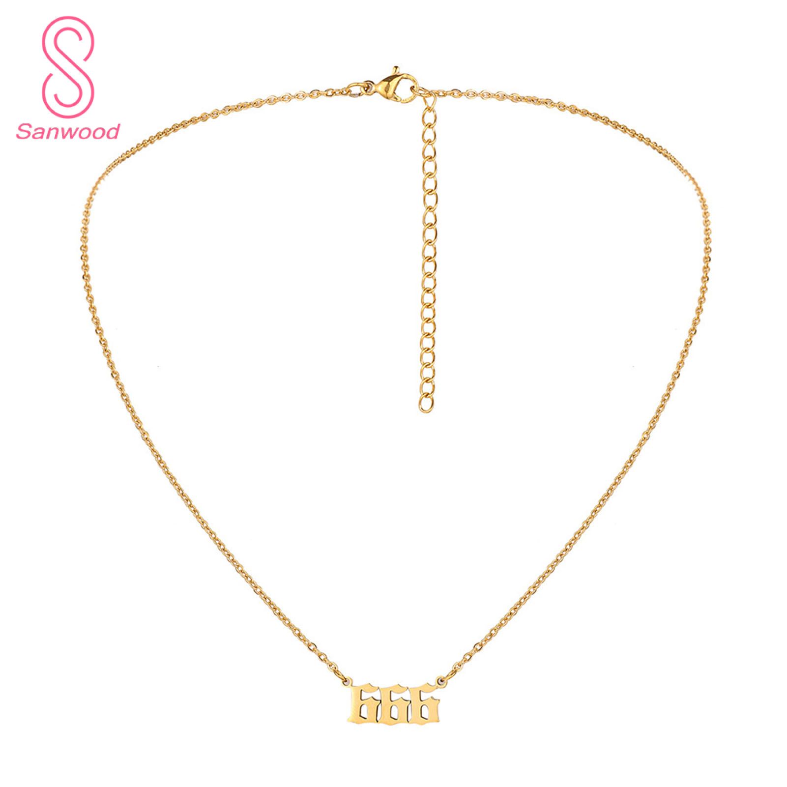 Clavicle Necklace Retro Glaring Jewelry Number Necklace