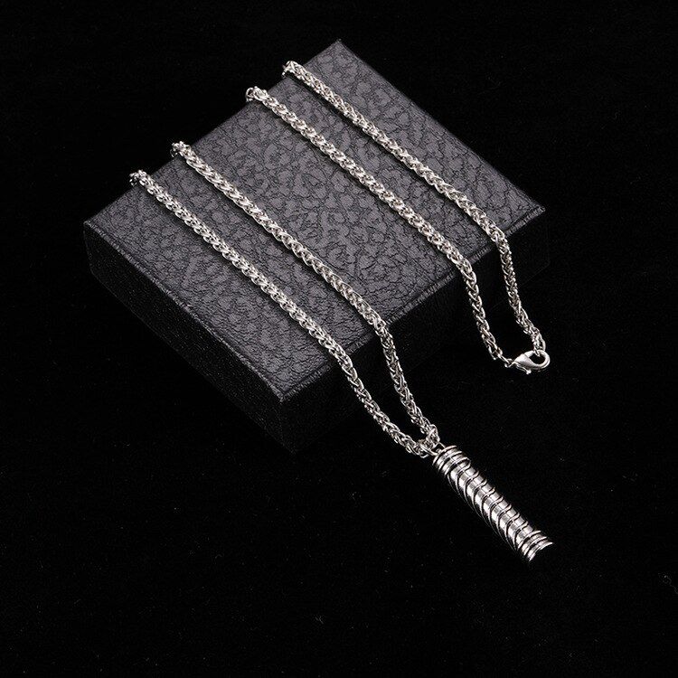 Stainless steel Men Hip Hop Necklace Rapper Cross Skull Pendant Long Necklace Silvery Chain Sweater Steam Punk Necklaces Gifts