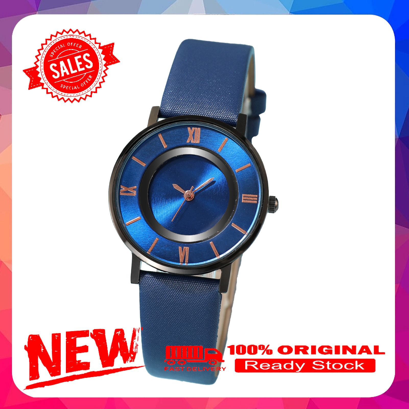 Vist Fox Women Simple 3D Double Layer Dial Roman Numerals Quartz Watch Wristwatch Gift