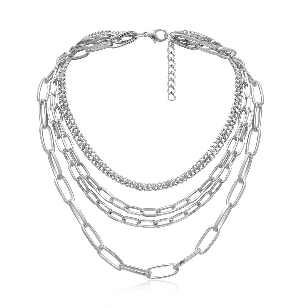 PHYANIC Layered Punk Chain Necklace Pendant Necklace Women Choker Metal Chains Goth Jewelry Grunge Aesthetic