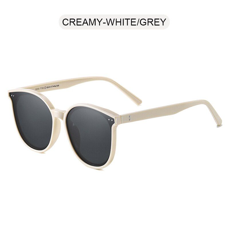 Creamy GreyFUQIAN Fashion Oversized Polarized Sunglasses Women Men 2021 Luxury Round Sun Glasses UnisexDriving Sunglass UV400